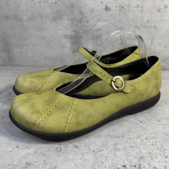 DANSKO Shoes GISELLE Rare Green Mary Jane Nubuck Suede Leather Black Size 38 - Picture 1 of 5
